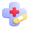 Digital hospital and clinics illustration